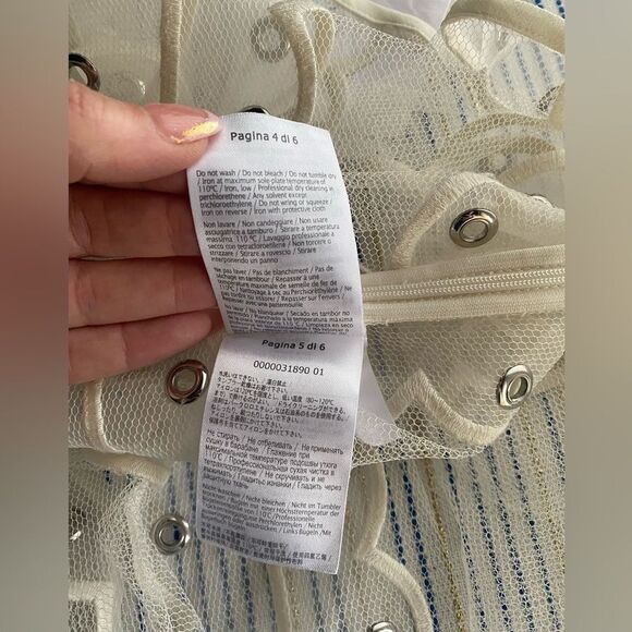 Red Valentino Ivory  tulle dress and silver studs size 38 US 4 - Picture 10 of 16